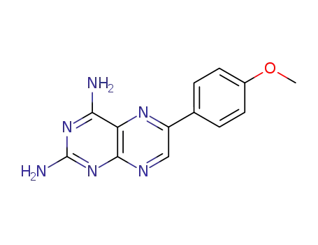 Molecular Structure of 192587-18-1 (2,4-Diamino-6-(p-methoxyphenyl)pteridine hydrochloride)