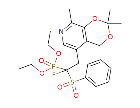 α<sup>4</sup>,3-O-isopropylidene-α<sup>5</sup>-deoxy-α<sup>5</sup>-[diethyl(1'-fluoro-1'-phenylsulfonyl)phosphonomethyl]pyridoxine