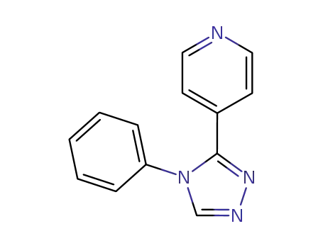 Molecular Structure of 887-82-1 (Pyridine, 4-(4-phenyl-4H-1,2,4-triazol-3-yl)-)