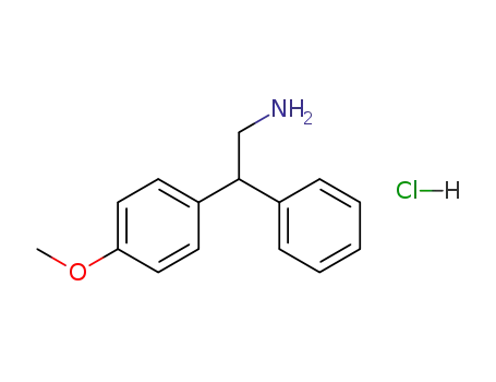 Molecular Structure of 21998-49-2 (2-(4-METHOXYPHENYL)-2-PHENYLETHYLAMINE HYDROCHLORIDE)