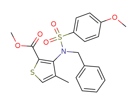 3-[benzyl-(4-methoxy-benzenesulfonyl)-amino]-4-methyl-thiophene-2-carboxylic acid methyl ester