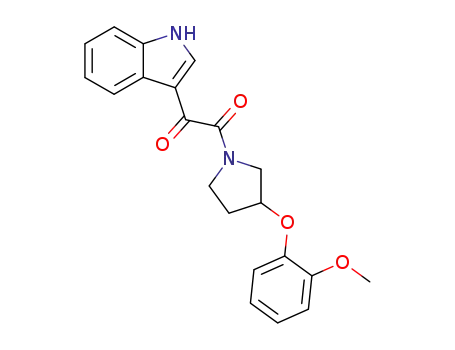 Molecular Structure of 15472-07-8 (1-(INDOL-3-YLGLYOXYLOYL)-3-(O-METHOXYPHENOXY)PYRROLIDINE)