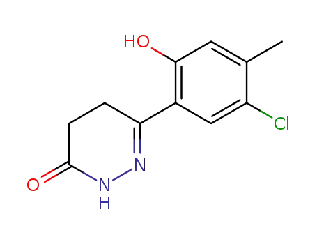 Molecular Structure of 62902-46-9 (3(2H)-Pyridazinone, 6-(5-chloro-2-hydroxy-4-methylphenyl)-4,5-dihydro-)