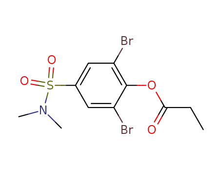Benzenesulfonamide, 3,5-dibromo-N,N-dimethyl-4-(1-oxopropoxy)-