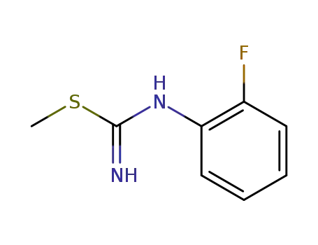 Molecular Structure of 82635-66-3 (N-(2-fluorophenyl)-S-methylisothiourea)