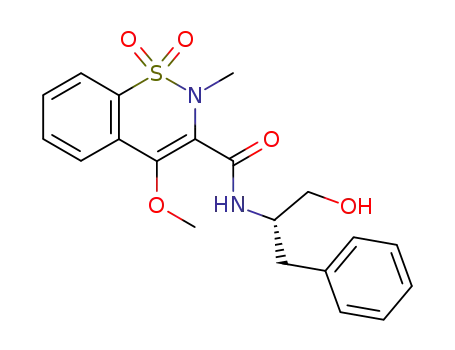 Molecular Structure of 208051-74-5 (N-(2-methyl-4-methoxy-2H-1,2-benzothiazine-3-carbonyl)-L-phenylalaninol 1,1-dioxide)