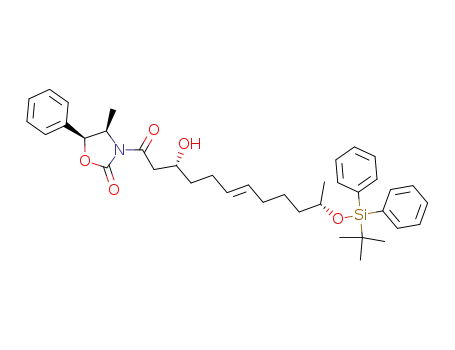 3-(11'(S)-(tert-Butyldiphenylsilyloxy)-3'R-hydroxy-6'E-dodecenoyl)-4R-methyl-5S-phenyl-2-oxazolidinone
