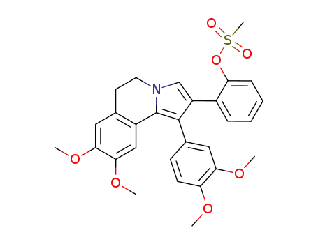 methanesulfonic acid 2-[1-(3,4-dimethoxy-phenyl)-8,9-dimethoxy-5,6-dihydro-pyrrolo[2,1-<i>a</i>]isoquinolin-2-yl]-phenyl ester