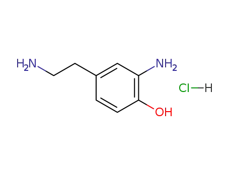 Molecular Structure of 104103-29-9 (Phenol, 2-amino-4-(2-aminoethyl)-, hydrochloride)