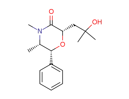 3-Morpholinone, 2-(2-hydroxy-2-methylpropyl)-4,5-dimethyl-6-phenyl-,
(2S,5S,6R)-