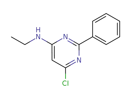 Molecular Structure of 26871-14-7 (N-(6-chloro-2-phenyl-4-pyrimidinyl)-N-ethylamine)