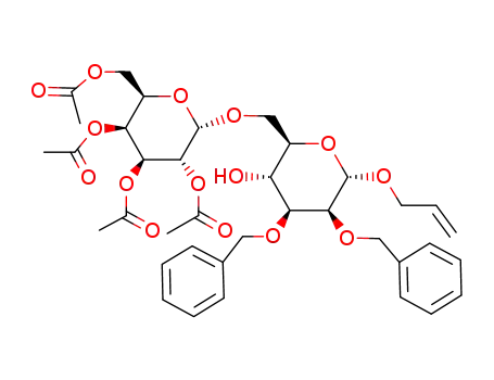 allyl 2,3,4,6-tetra-O-acetyl-β-D-galactopyranosyl-(1-6)-2,3-di-O-benzyl-α-D-mannopyranoside