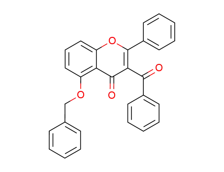4H-1-Benzopyran-4-one, 3-benzoyl-2-phenyl-5-(phenylmethoxy)-