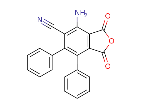 Molecular Structure of 5117-93-1 (5-Isobenzofurancarbonitrile,
4-amino-1,3-dihydro-1,3-dioxo-6,7-diphenyl-)