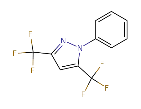 Molecular Structure of 140647-19-4 (3,5-BIS(TRIFLUOROMETHYL)-1-PHENYLPYRAZOLE)