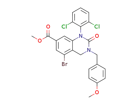 methyl 5-bromo-1-(2,6-dichlorophenyl)-3-(4-methoxybenzyl)-2-oxo-1,2,3,4-tetrahydroquinazoline-7-carboxylate