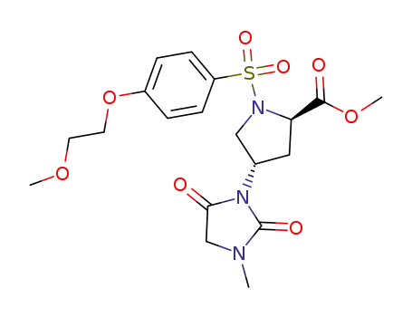 (2R,4S)-1-[4-(2-Methoxy-ethoxy)-benzenesulfonyl]-4-(3-methyl-2,5-dioxo-imidazolidin-1-yl)-pyrrolidine-2-carboxylic acid methyl ester