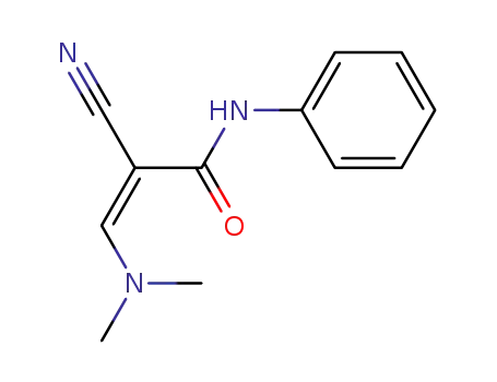 Molecular Structure of 89567-72-6 (2-Propenamide, 2-cyano-3-(dimethylamino)-N-phenyl-, (Z)-)