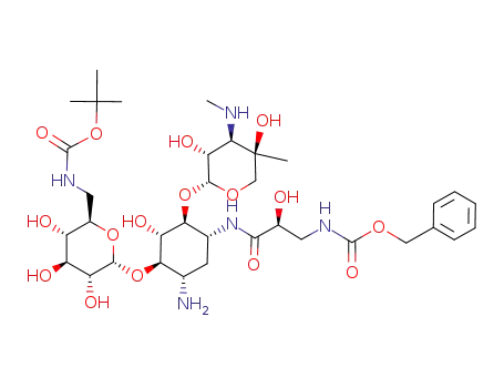 6'-N-(t-butoxycarbonyl)-3'''-N-(benzyloxycarbonyl)isepamicin