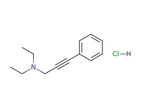 Molecular Structure of 30011-40-6 (N,N-diethyl-3-phenylprop-2-yn-1-amine hydrochloride (1:1))