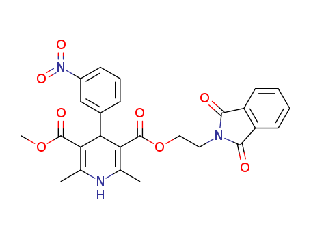 3,5-Pyridinedicarboxylic acid,
1,4-dihydro-2,6-dimethyl-4-(3-nitrophenyl)-,
2-(1,3-dihydro-1,3-dioxo-2H-isoindol-2-yl)ethyl methyl ester