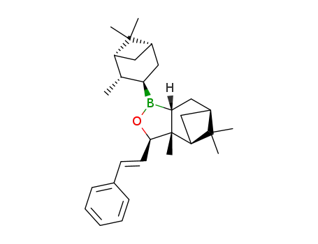 (1S,2R,3R,6R,8R)-2,9,9-Trimethyl-3-((E)-styryl)-5-((1R,2S,3R,5R)-2,6,6-trimethyl-bicyclo[3.1.1]hept-3-yl)-4-oxa-5-bora-tricyclo[6.1.1.0<sup>2,6</sup>]decane