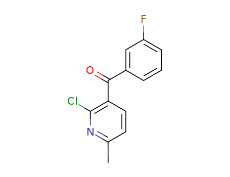 Molecular Structure of 247188-10-9 (Methanone, (2-chloro-6-methyl-3-pyridinyl)(3-fluorophenyl)-)