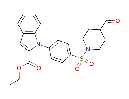 [1-(4-{2-Ethoxycarbonylindol-1yl}-benzenesulfonyl)-piperidin-4-yl]-carboxaldehyde