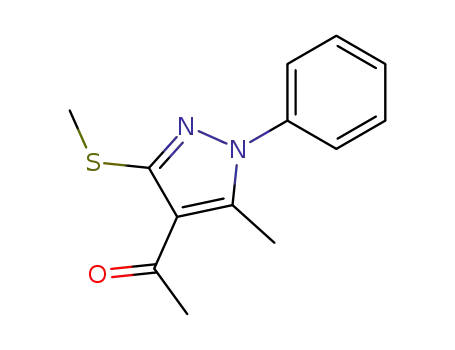 Ethanone, 1-[5-methyl-3-(methylthio)-1-phenylpyrazol-4-yl]-