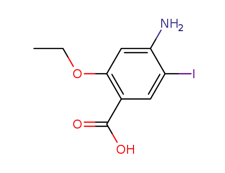 Molecular Structure of 483304-09-2 (4-amino-2-ethoxy-5-iodobenzoic acid)
