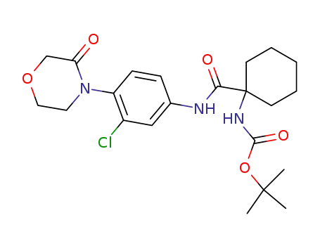 1-tert-butoxycarbonylamino-cyclohexane-1-carboxylic acid N-[3-chloro-4-(3-oxo-morpholin-4-yl)-phenyl]-amide