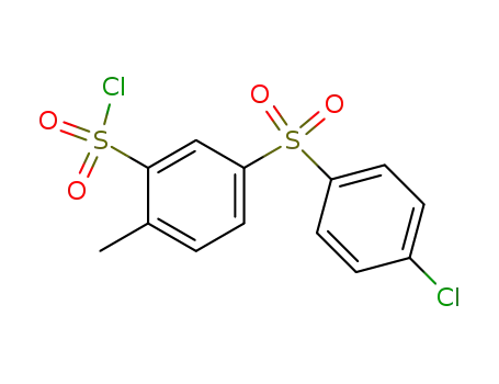 Benzenesulfonyl chloride, 5-[(4-chlorophenyl)sulfonyl]-2-methyl-
