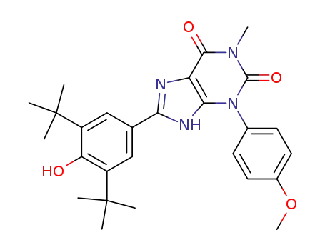 8-(3,5-di-tert-butyl-4-hydroxyphenyl)-3-(4-methoxyphenyl)-1-methylpurine-2,6-dione