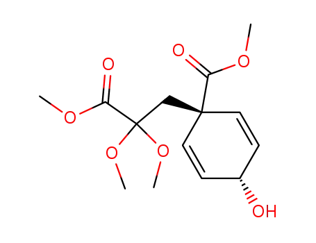 1-(2,2-Dimethoxy-2-methoxycarbonyl-ethyl)-4-hydroxy-cyclohexa-2,5-dienecarboxylic acid methyl ester