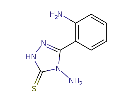 Molecular Structure of 97035-89-7 (3H-1,2,4-Triazole-3-thione, 4-amino-5-(2-aminophenyl)-2,4-dihydro-)