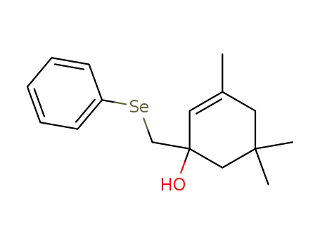 2-Cyclohexen-1-ol, 3,5,5-trimethyl-1-[(phenylseleno)methyl]-