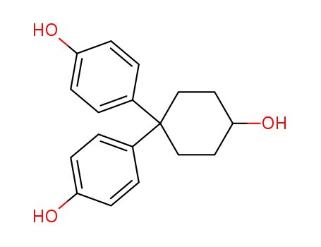 Molecular Structure of 114216-05-6 (Phenol, 4,4'-(4-hydroxycyclohexylidene)bis-)