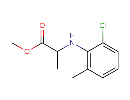 Molecular Structure of 57833-85-9 (Alanine, N-(2-chloro-6-methylphenyl)-, methyl ester)