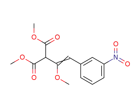 Molecular Structure of 54672-17-2 ((α-methoxy-3-nitro-styryl)-malonic acid dimethyl ester)