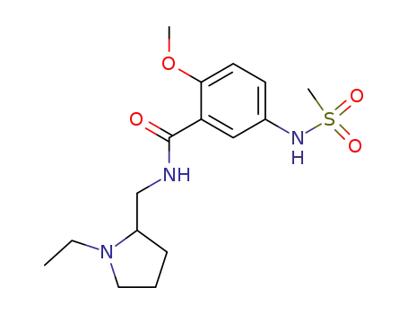 N-((1-Ethyl-2-pyrrolidinyl)methyl)-2-methoxy-5-((methylsulfonyl)amino)benzamide