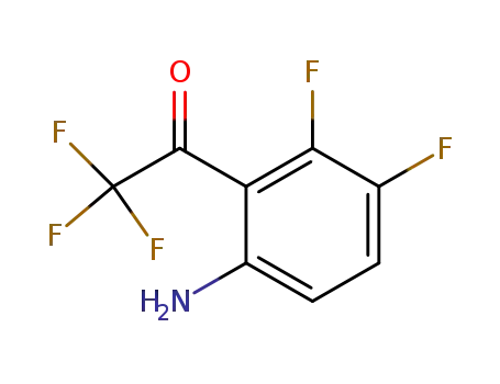 Molecular Structure of 205756-47-4 (1-(6-Amino-2,3-difluorophenyl)-2,2,2-trifluoroethan-1-one, 3,4-Difluoro-2-(trifluoroacetyl)aniline)