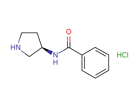 Molecular Structure of 850410-18-3 (Benzamide, N-(3R)-3-pyrrolidinyl-, monohydrochloride)