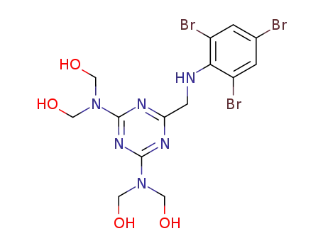 2,4-Bis<bis(hydroxymethyl)amino>-6-(2',4',6'-tribromoanilinomethyl)-1,3,5-triazine