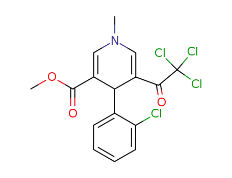 3-Pyridinecarboxylic acid,
4-(2-chlorophenyl)-1,4-dihydro-1-methyl-5-(trichloroacetyl)-, methyl ester