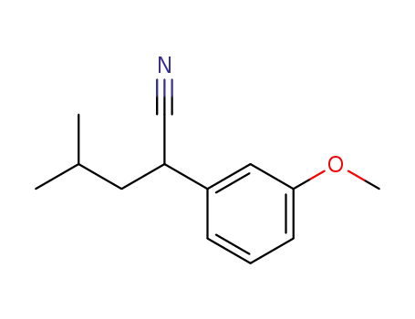 Molecular Structure of 26199-73-5 (Benzeneacetonitrile, 3-methoxy-a-(1-methylethyl)-)