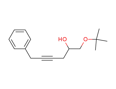 Molecular Structure of 291534-15-1 (1-<i>tert</i>-butoxy-6-phenyl-hex-4-yn-2-ol)