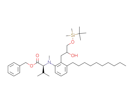 2-({2-[3-(<i>tert</i>-butyl-dimethyl-silanyloxy)-2-hydroxy-propyl]-3-decyl-phenyl}-methyl-amino)-3-methyl-butyric acid benzyl ester