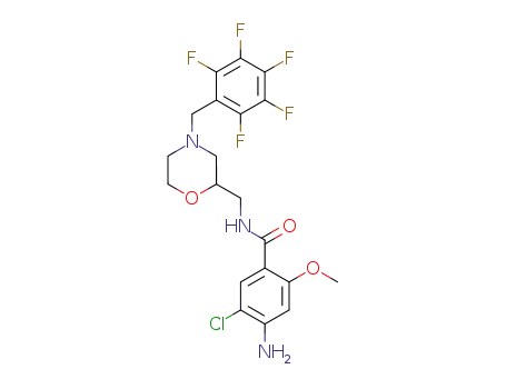 4-Amino-5-chloro-2-methoxy-N-((4-((pentafluorophenyl)methyl)-2-morpholinyl)methyl)benzamide