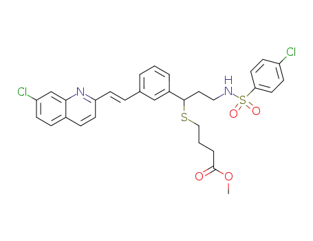 (+/-) methyl 4-[(3-{4-chlorophenylsulfonylamino}-1-{3-[(E)-2-(7-chloro-2-quinolyl)vinyl]phenyl}propyl)thio]butyrate