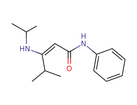 Molecular Structure of 124401-39-4 (3-(isopropylamino)-4-methylpent-2(E)-enoic acid anilide)